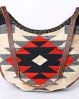 American Darling ADBG1121 Hobo Hobo Saddle Blanket Genuine Leather Women Bag Western Handbag Purse
