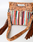 American Darling Clutch Hand Tooled Hair on Genuine Leather Western Women Bag Handbag Purse | Purses for Cute