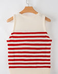 Robin Textured Knit Ribbed Hem Sweater Tank Top