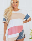 Kensley Patchwork Side Split Tunic Top