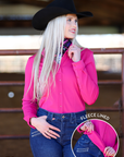 MULBERRY POLAR FLEECE PERFORMANCE RODEO SHIRT