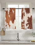 Cowhide Print Window Curtains 28"x40" (2-Piece) Made in America