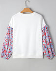 Isabel Floral Ruffled Balloon Sleeve Loose Blouse