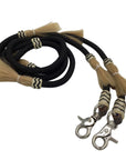Black Roping Rein with Horsehair