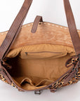 American Darling ADBG516 Duffel Hand Tooled Saddle Blanket Genuine Leather Women Bag Western Handbag Purse