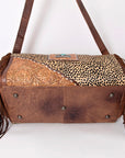 American Darling Duffel Hand Tooled Hair on Genuine Leather Western Women Bag | Handbag | Leather Duffle Bag | Weekend Bag | Travel Duffel Bags | Duffel Bag for Women | Leather Duffle Bag