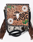 ADBGA333 American Darling Hand Tooled Hair On Genuine Leather Women Bag Western Handbag Purse