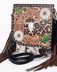 ADBGA333 American Darling Hand Tooled Hair On Genuine Leather Women Bag Western Handbag Purse