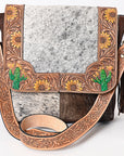 ADBGA336 American Darling Hand Tooled Hair On Genuine Leather Women Bag Western Handbag Purse