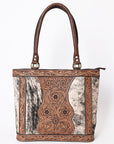 ADBGA339 American Darling Hand Tooled Hair On Genuine Leather Women Bag Western Handbag Purse