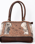 ADBGA339 American Darling Hand Tooled Hair On Genuine Leather Women Bag Western Handbag Purse