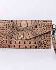 American Darling Crocodile Embossed Genuine Leather Women Bag Western Handbag Purse
