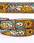 American Darling ADBLF204-L Beautifully Hand Tooled Genuine American Leather Belt Men and Women