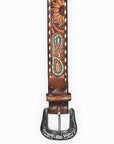 American Darling ADBLF206-L Beautifully Hand Tooled Genuine American Leather Belt Men and Women