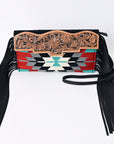 American Darling ADBG1128A Cross Body Ii Saddle Blanket Genuine Leather women bag western handbag purse