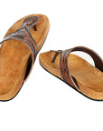American Darling ADFT105 Hand tooled carved genuine leather sandal footwear flip flop