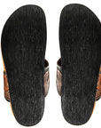 American Darling ADFT105 Hand tooled carved genuine leather sandal footwear flip flop