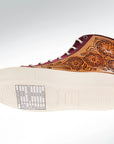 American Darling ADFT123 Hand tooled carved genuine leather trim lightweight shoe footwear slip on