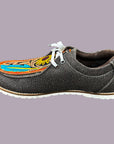 American Darling ADFT124 Hand tooled carved genuine leather trim lightweight shoe footwear slip on
