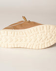 American Darling ADFT133BR11 Hand tooled carved genuine leather trim lightweight shoe footwear slip on