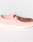 American Darling ADFT133PK4 Hand tooled carved genuine leather trim lightweight shoe footwear slip on