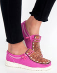 American Darling ADFT133PU4 Hand tooled carved genuine leather trim lightweight shoe footwear slip on