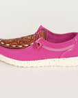 American Darling ADFT133PU4 Hand tooled carved genuine leather trim lightweight shoe footwear slip on