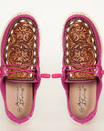 American Darling ADFT133PU4 Hand tooled carved genuine leather trim lightweight shoe footwear slip on