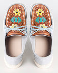 American Darling ADFT133SB5 Hand tooled carved genuine leather trim lightweight shoe footwear slip on