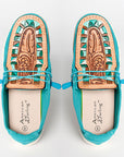 American Darling ADFT133TR8 Hand tooled carved genuine leather trim lightweight shoe footwear slip on