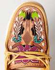 American Darling ADFT133YL2 Hand tooled carved genuine leather trim lightweight shoe footwear slip on