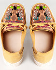 American Darling ADFT133YL2 Hand tooled carved genuine leather trim lightweight shoe footwear slip on