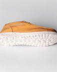 American Darling ADFT133YL3 Hand tooled carved genuine leather trim lightweight shoe footwear slip on
