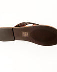 American Darling ADFTE104B Hand tooled carved genuine leather sandal footwear flip flop