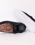 American Darling ADFT135 Hand tooled carved genuine leather trim lightweight shoe footwear slip on