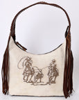 American Darling Hobo Hair On Genuine Leather women bag western handbag purse