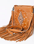American Darling Messenger Hand Tooled Hair-On Genuine Leather women bag western handbag purse