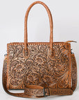 American Darling ADBG1131D Tote Hand Tooled Genuine Leather women bag western handbag purse