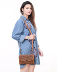 American Darling Wallet Hand Tooled Genuine Leather women bag western handbag purse