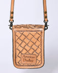 American Darling Cell Phone Holder Hand Tooled Genuine Leather women bag western handbag purse