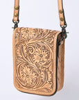American Darling Cell Phone Holder Hand Tooled Genuine Leather women bag western handbag purse
