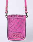 American Darling Cell Phone Holder Hand Tooled Genuine Leather women bag western handbag purse