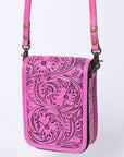American Darling Cell Phone Holder Hand Tooled Genuine Leather women bag western handbag purse