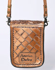 American Darling Cell Phone Holder Hand Tooled Genuine Leather women bag western handbag purse