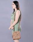 American Darling Cross Body Hand Tooled Genuine Leather women bag western handbag purse