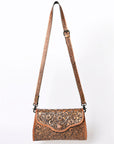 American Darling ADBG1137A Clutch Hand Tooled Genuine Leather women bag western handbag purse