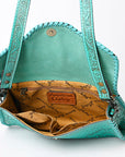 American Darling ADBG1137A Clutch Hand Tooled Genuine Leather women bag western handbag purse