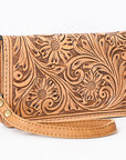 American Darling Clutch Hand Tooled Genuine Leather women bag western handbag purse
