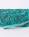 American Darling Clutch Hand Tooled Genuine Leather women bag western handbag purse