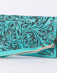 American Darling Clutch Hand Tooled Genuine Leather women bag western handbag purse